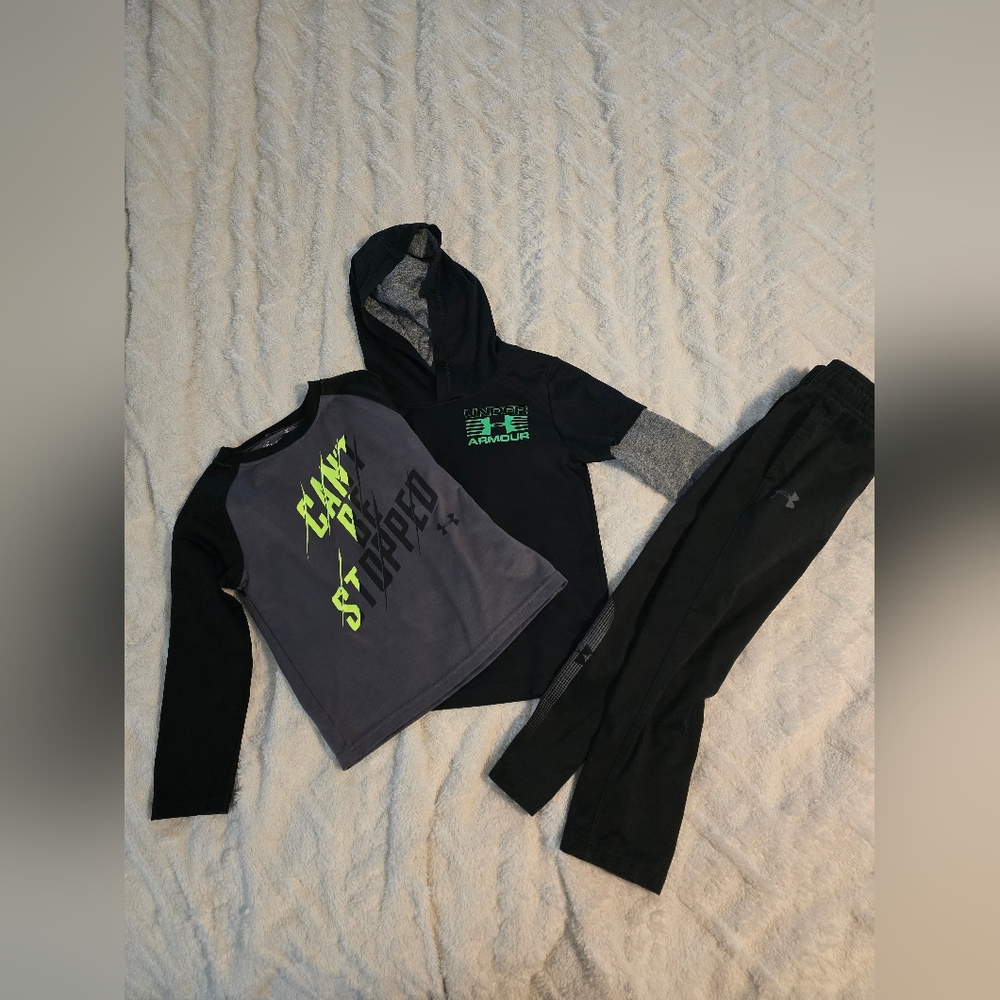 Toddler Under Armour Boys Hoodie Shirt Pants Bundle 4